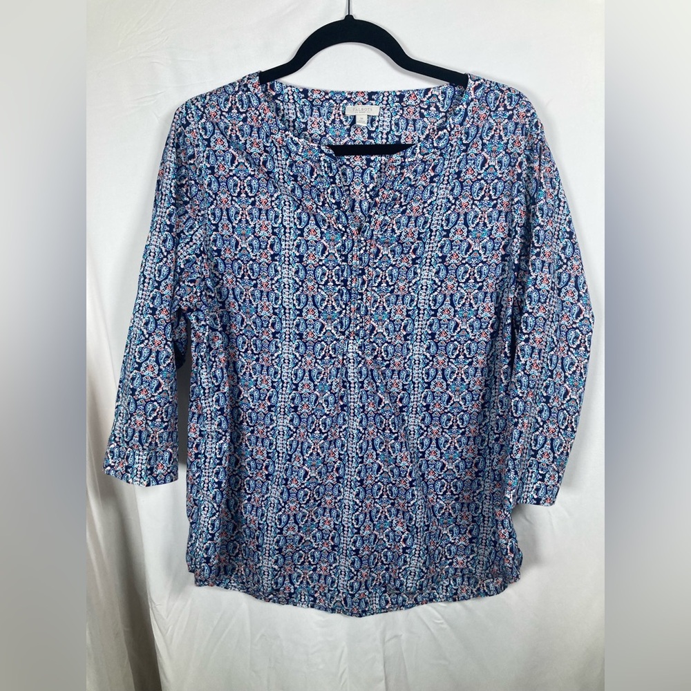 Talbots Multicolor Patterned Blouse - image 1